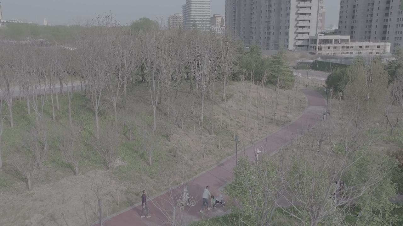 城市公园的悠闲时光