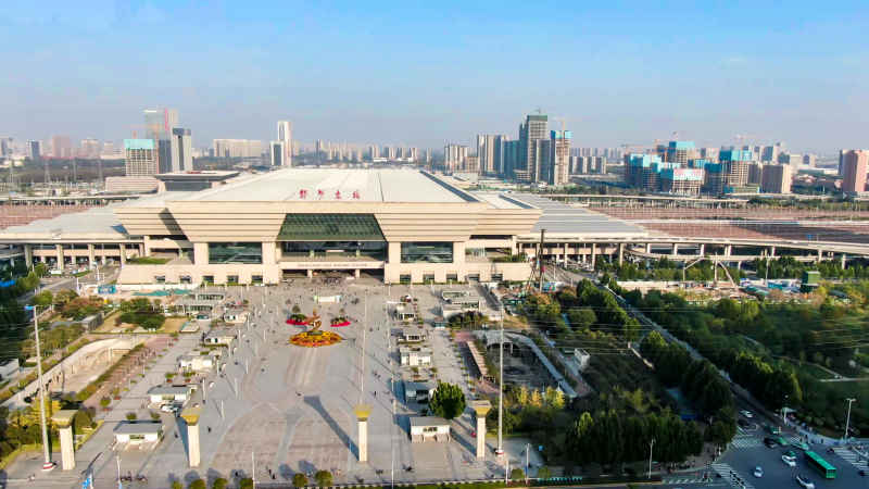 河南郑州城市风光航拍图 