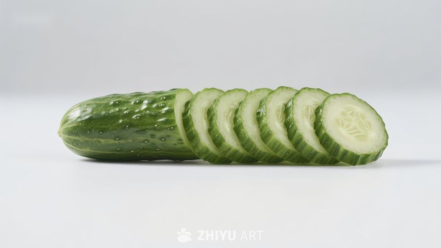 切片黄瓜静物展示