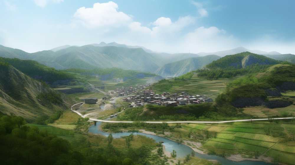 水彩风景绿色