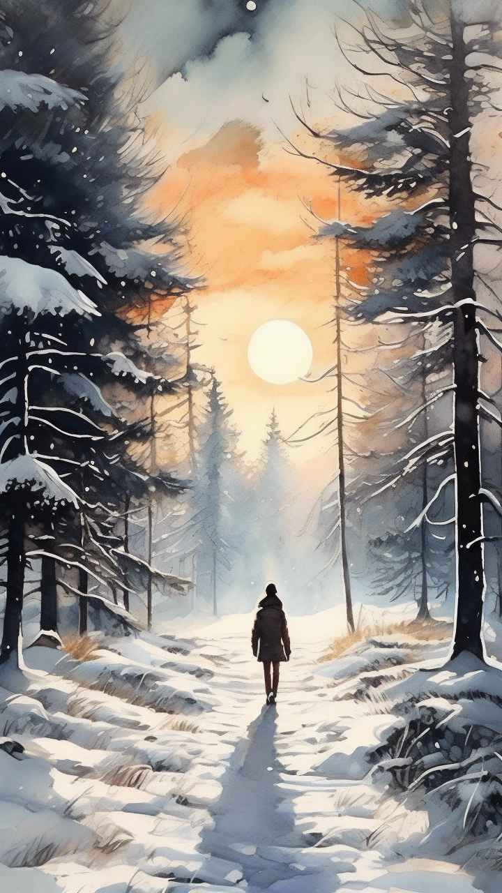 插画冬季背景图 36