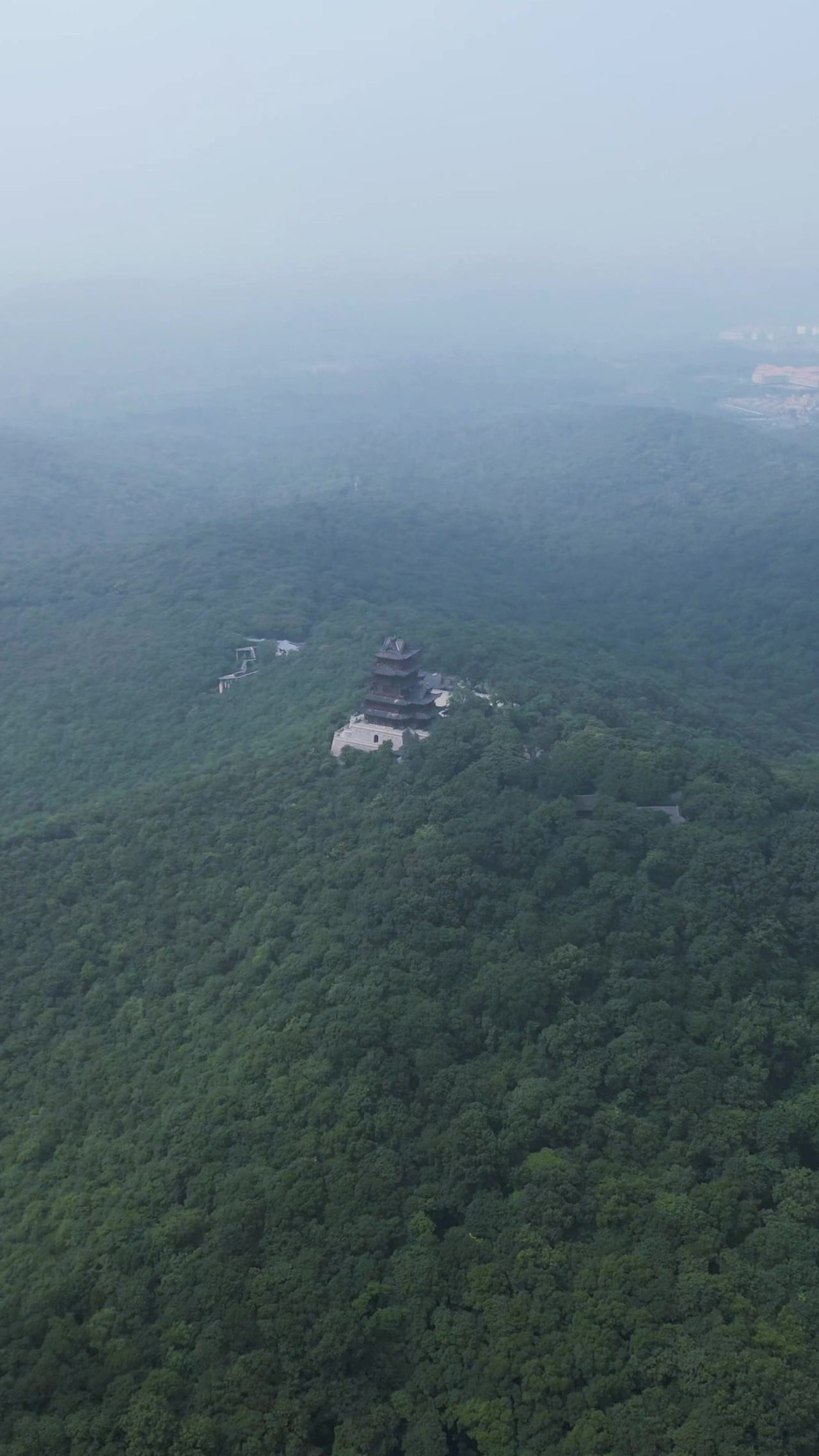 安徽滁州琅琊山4A景区竖屏航拍  