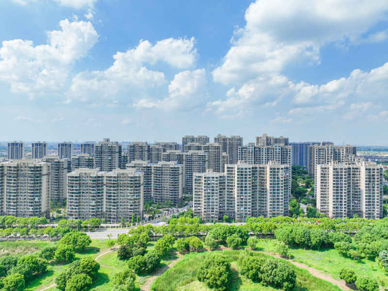 航拍昆山城市风光建筑大景 24