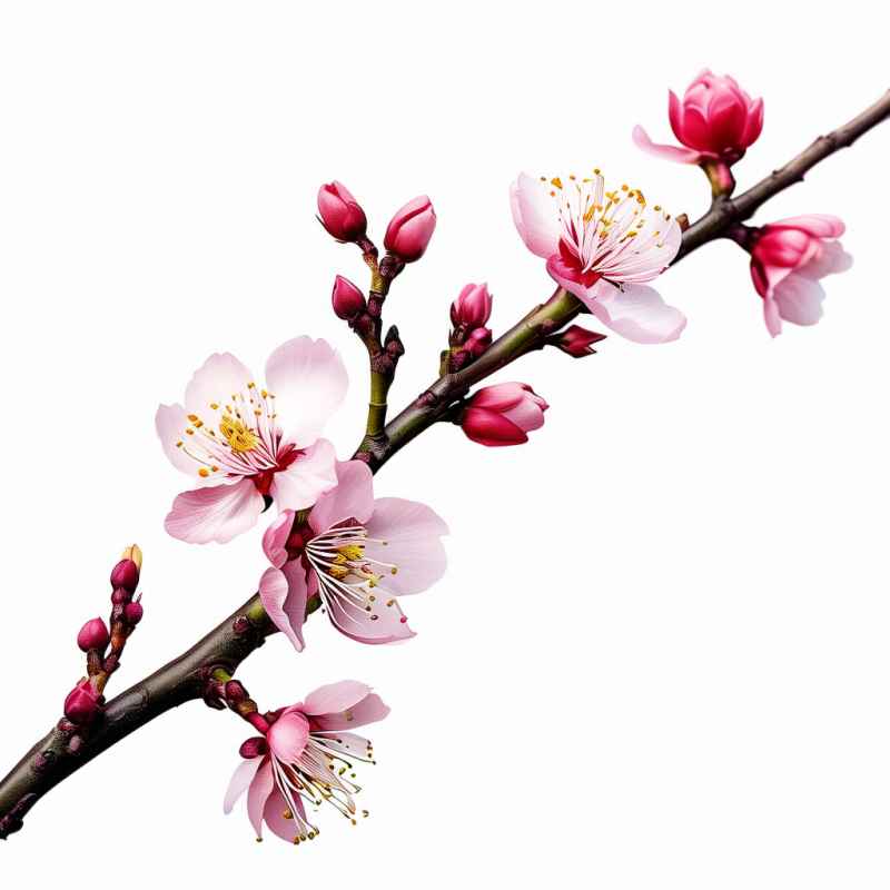 春季桃花元素插画 15