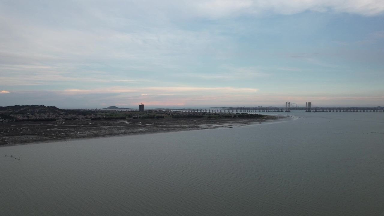 退潮后大海赶海实拍 