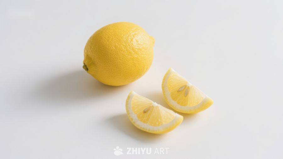 新鲜柠檬与切片