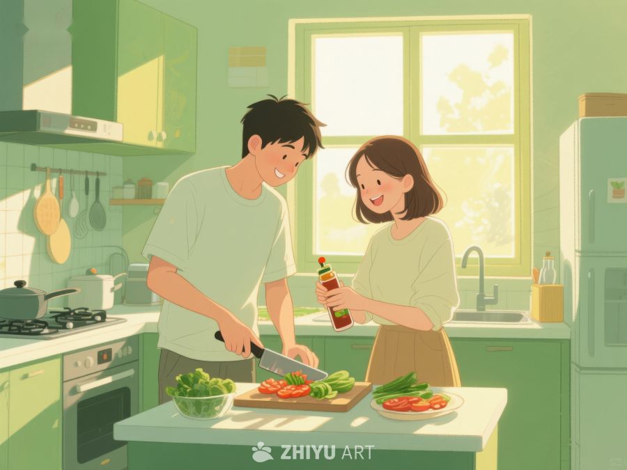 厨房里的温馨合作 15