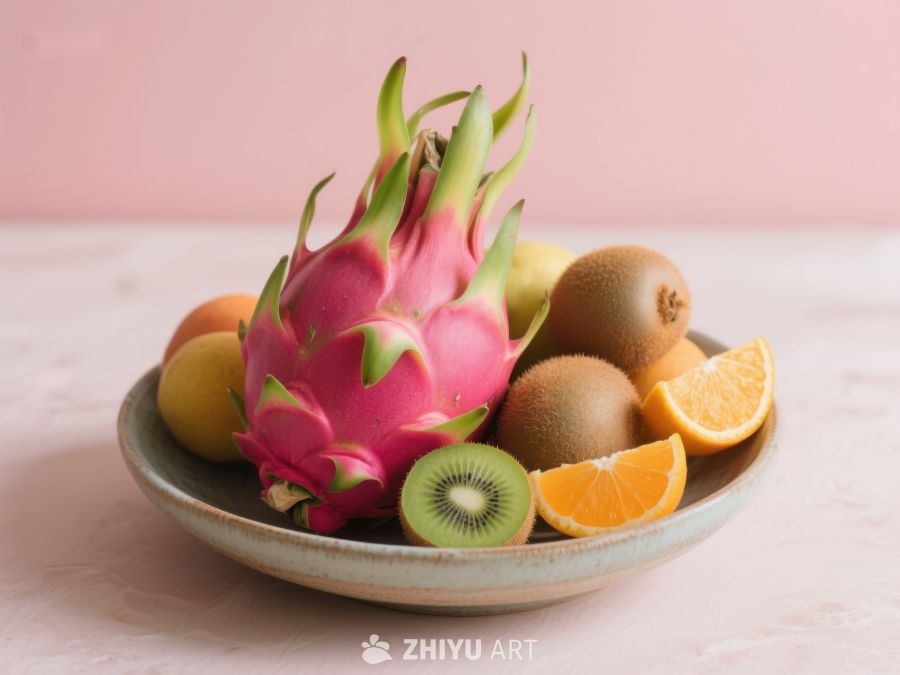 色彩斑斓的热带水果组合 388