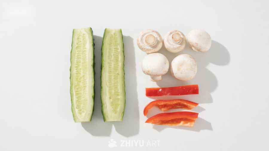 切片蔬菜静物摆拍