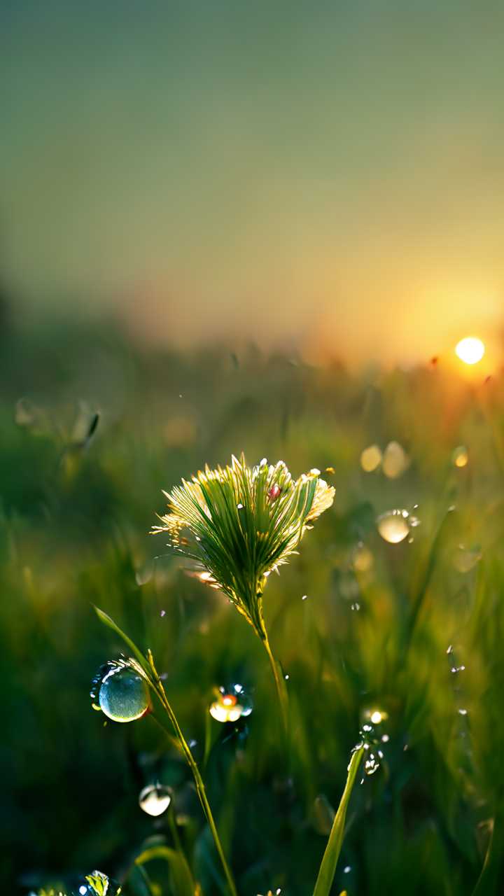 太阳花花水滴草