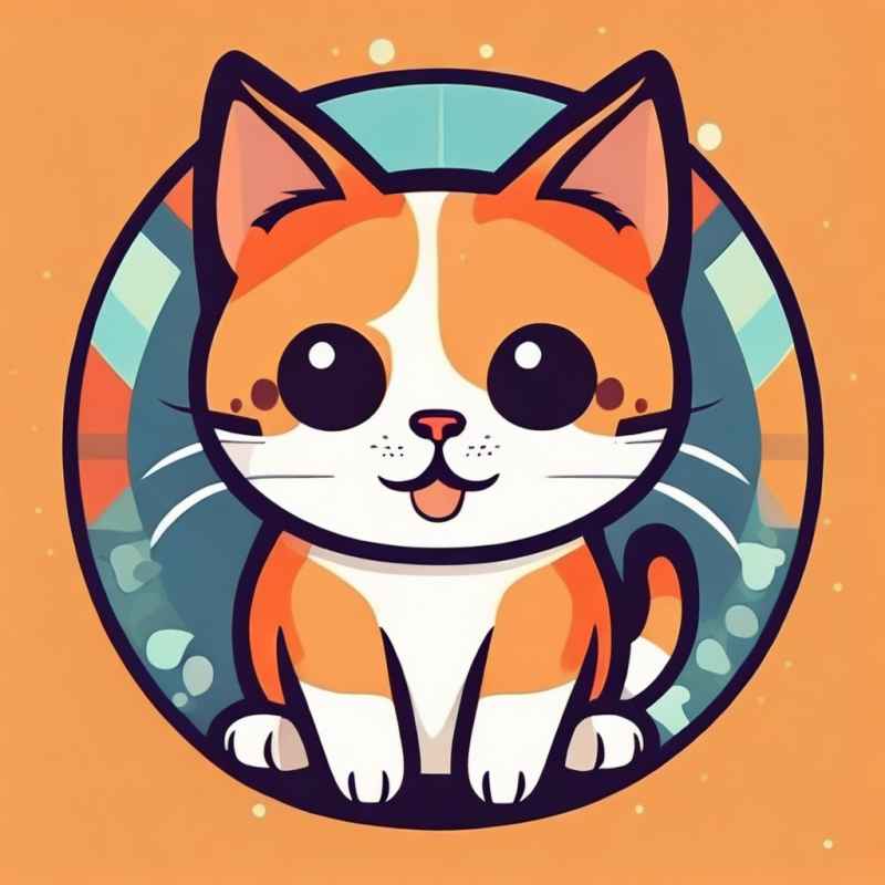 小花猫唯美插画 91