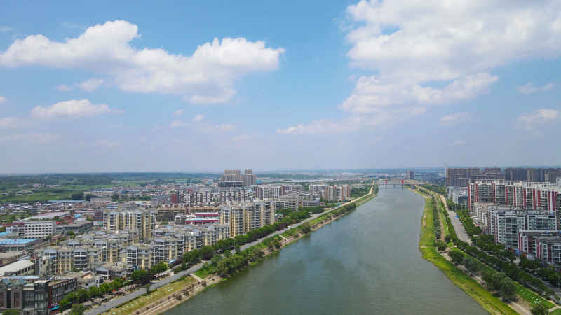  航拍湖北随州城市风光