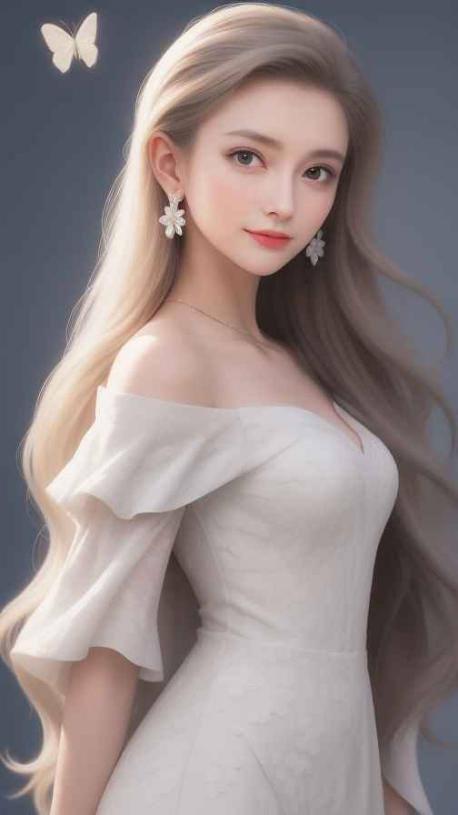 酷酷的白色衣服人像