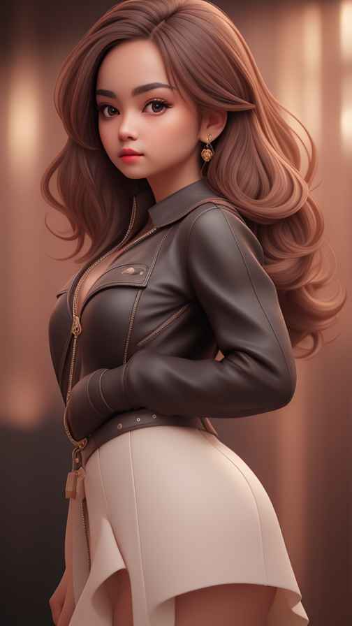 高级感女孩皮衣系列