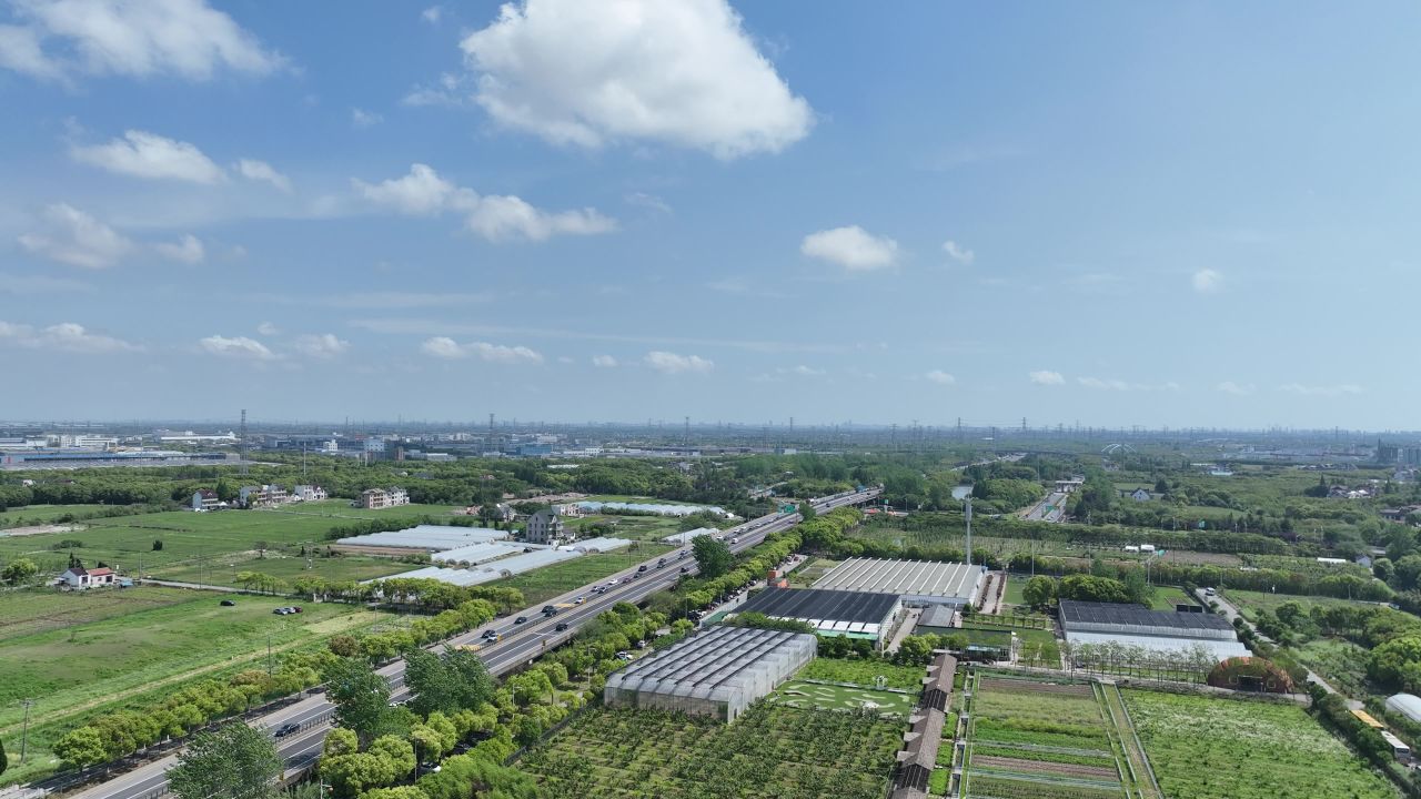4K航拍上海金山区山阳田园 6