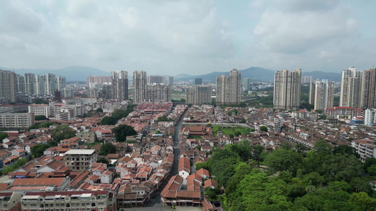  航拍福建漳州古城