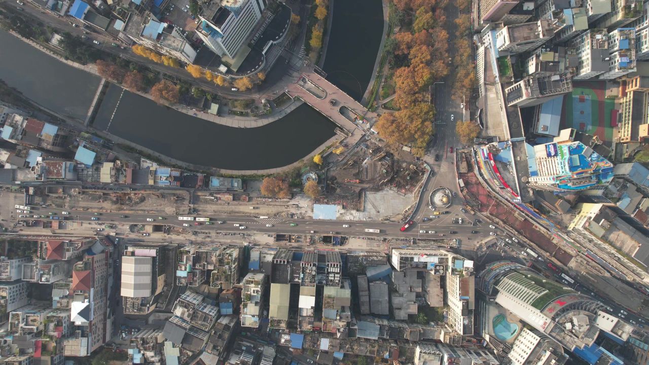 贵州遵义城市风光汇川区航拍