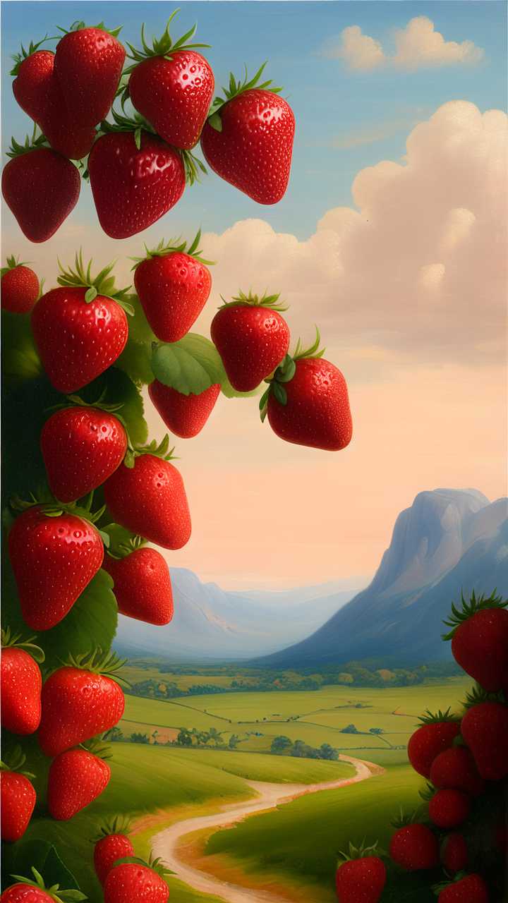 一个美丽的风景大过大草莓画1