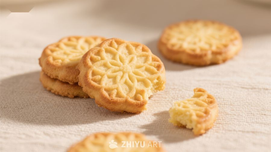 酥脆饼干的美味瞬间