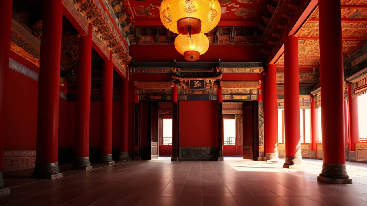 北京故宫博物院紫禁城皇城日出日落延时云海 39