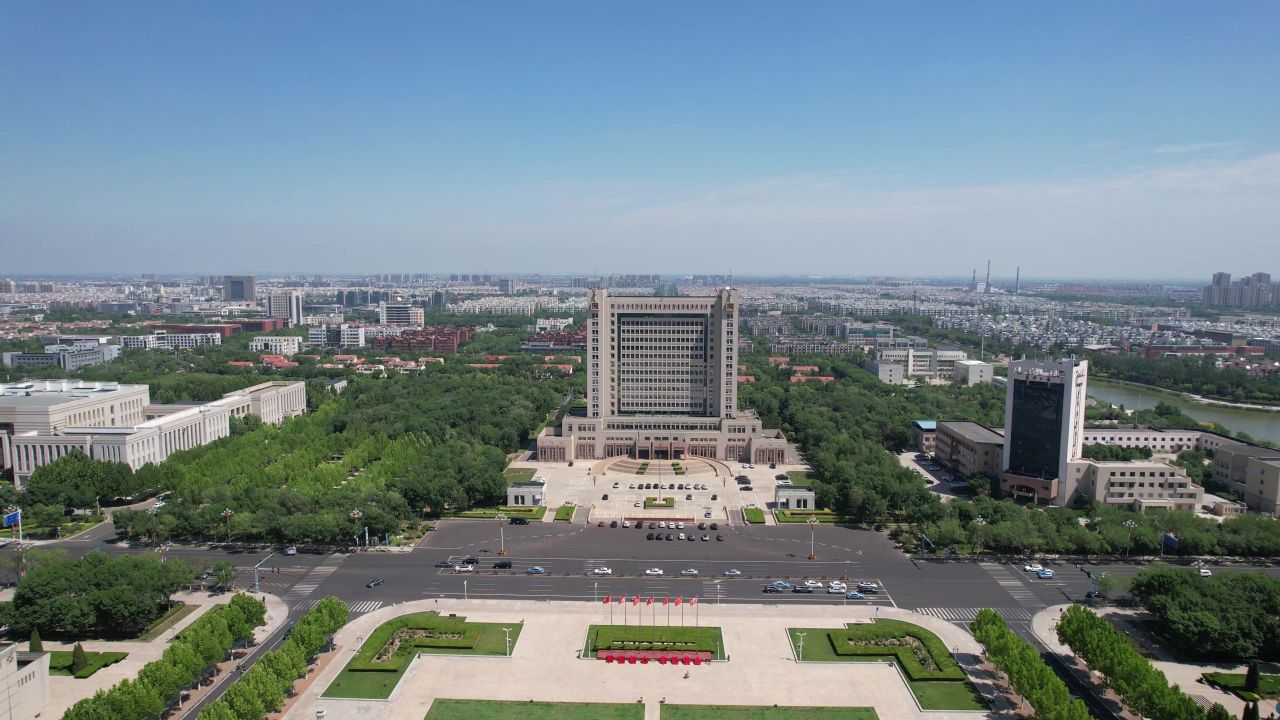 山东东营市政府航拍