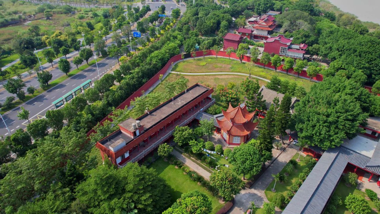 航拍福州慈航寺景观