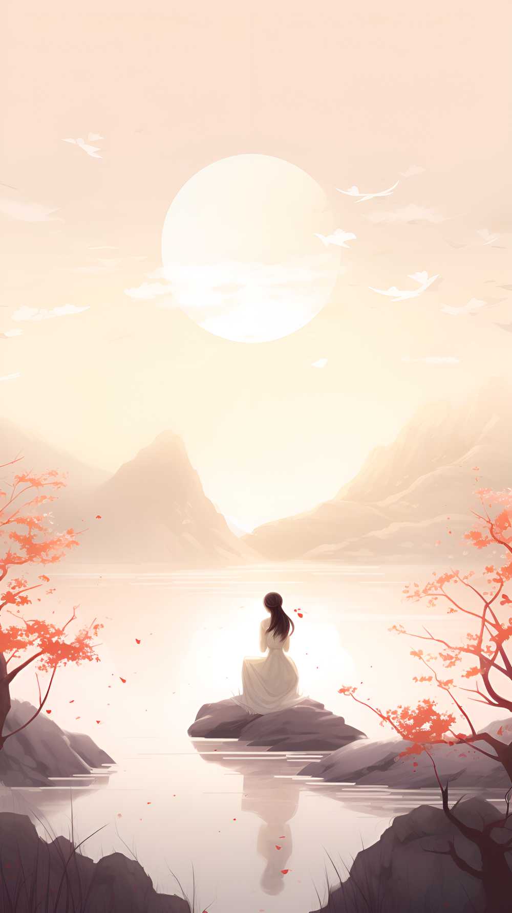 唯美浅白色背景图