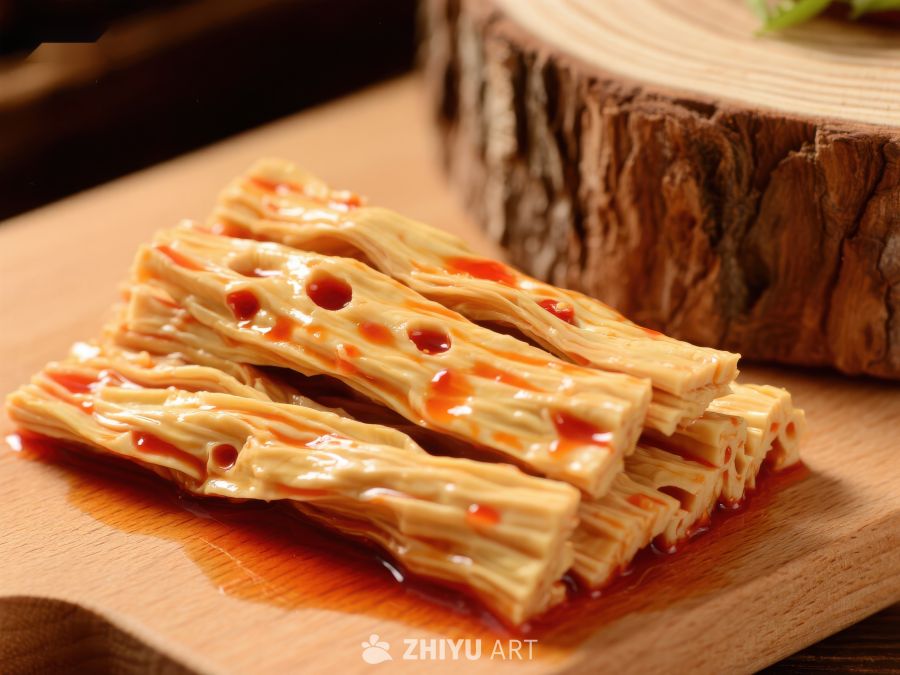香辣豆皮条，美味素食小吃 1562