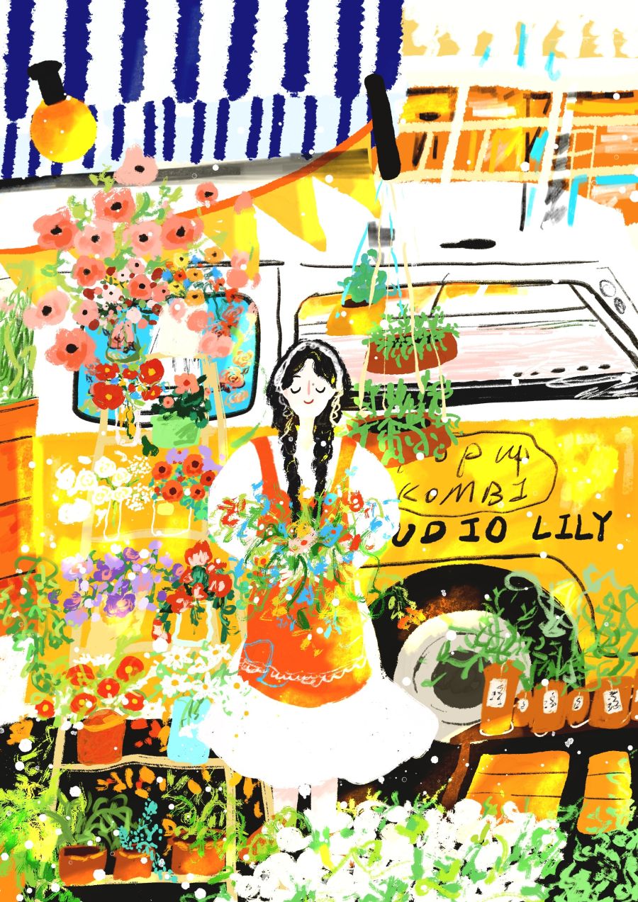 原创治愈插画作品素材四季节气节日自然 57