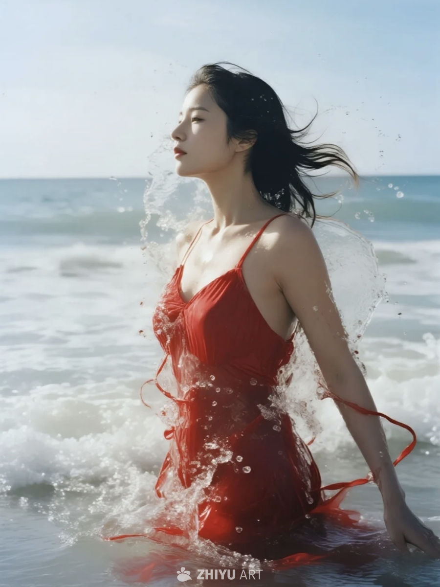 红裙海滩随拍