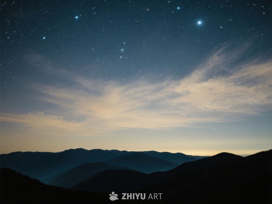 星空下的山脉剪影 210