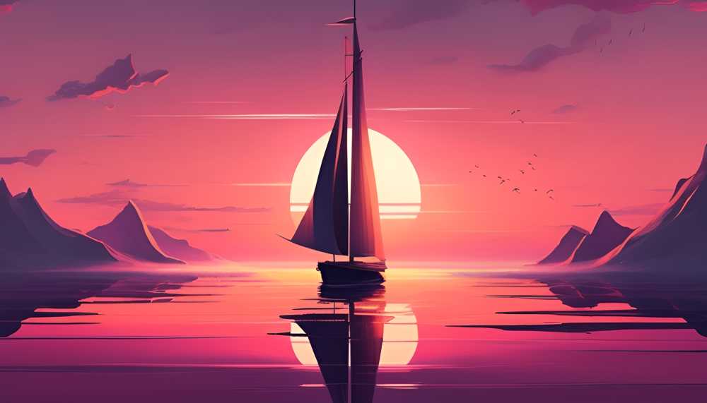 桃红色船只背景