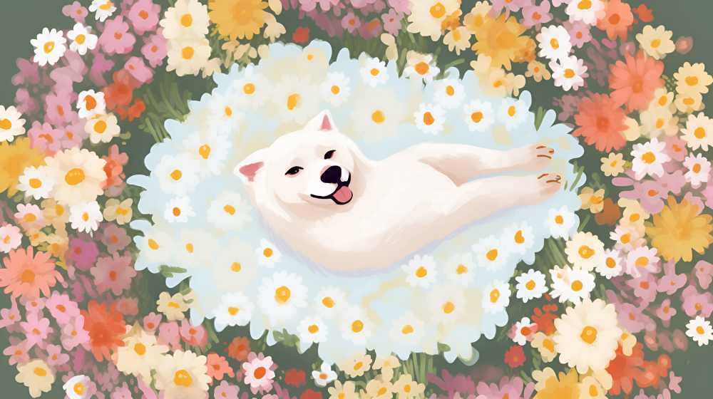 可爱萌宠狗小花花