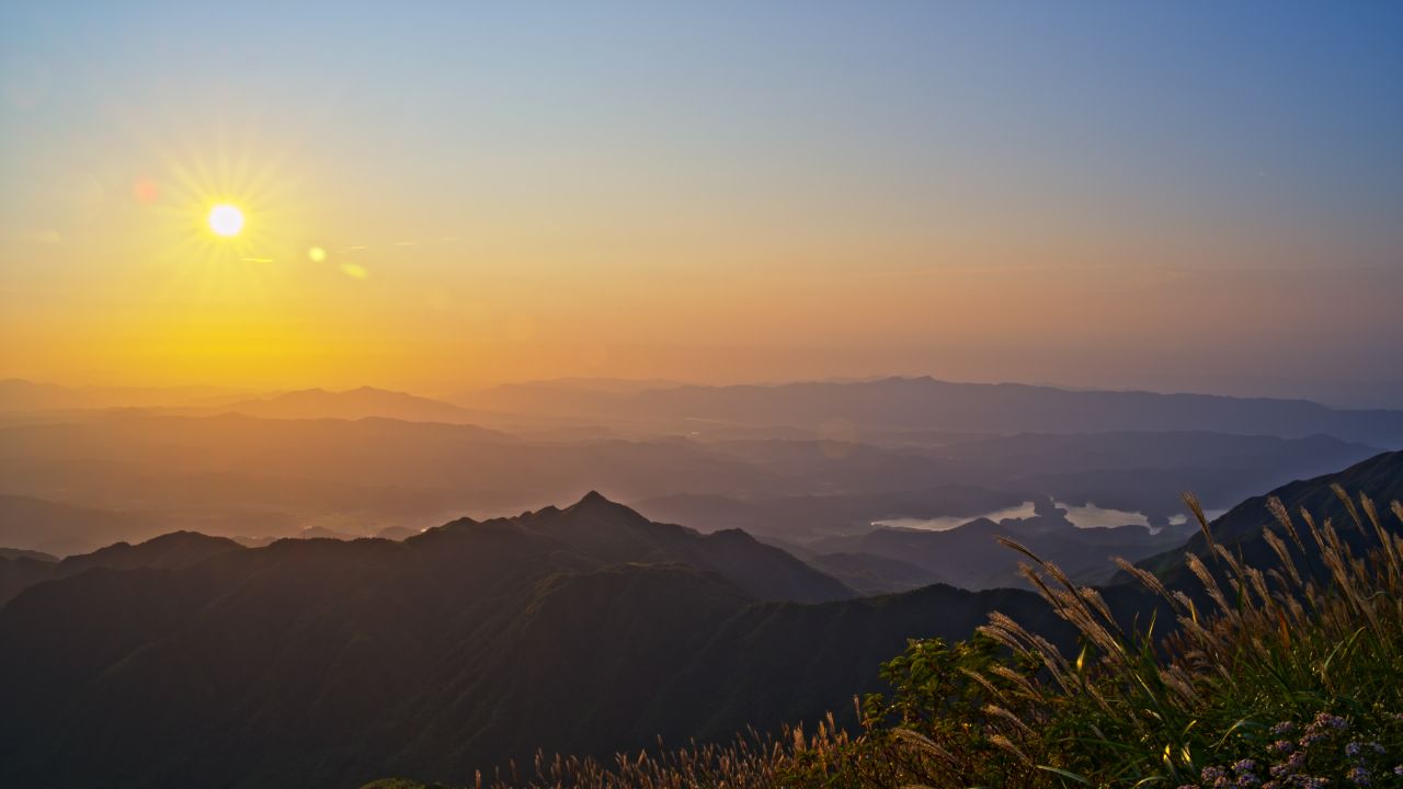 萍乡武功山日出实拍