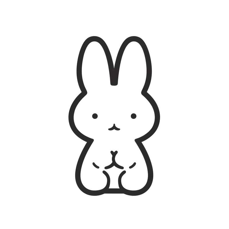 兔子贴纸素材 9