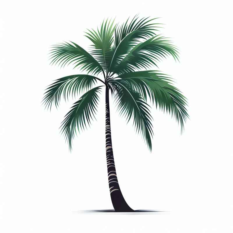 手绘简约椰子树元素插画 8