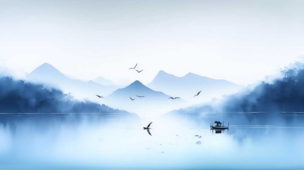 山水风景画中国风