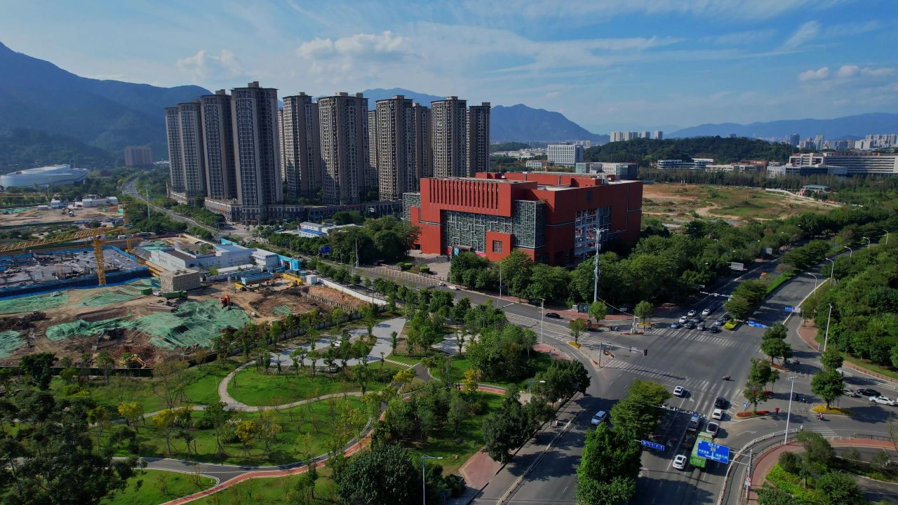航拍福建省档案馆景观