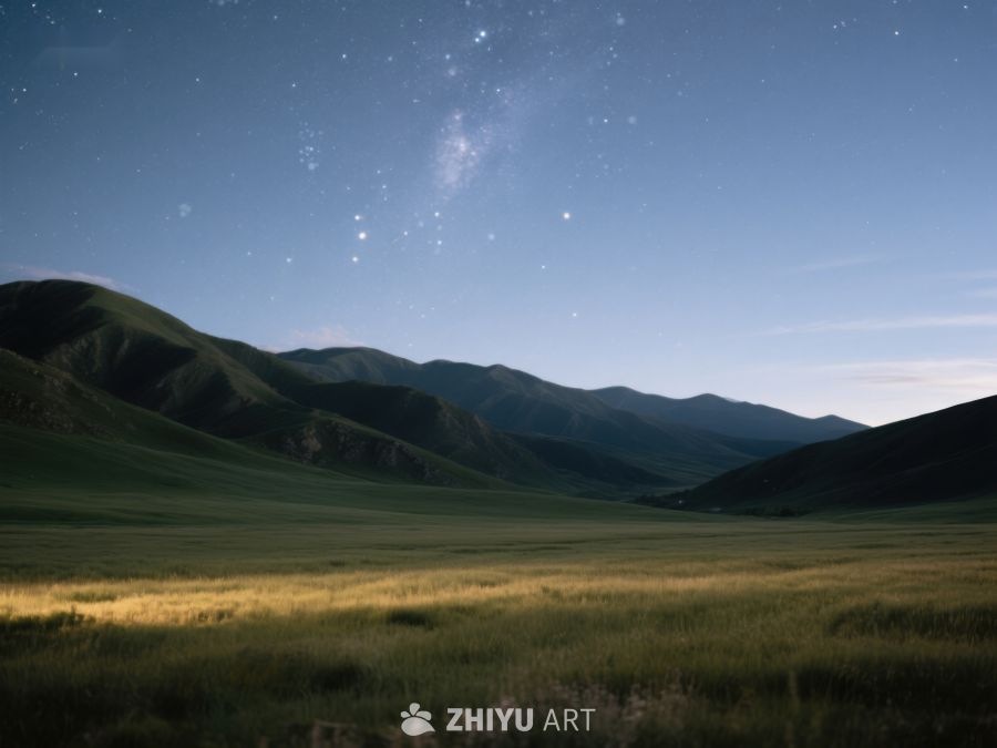 星空下的草原与山脉 163