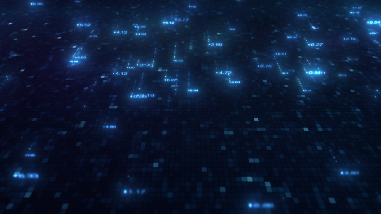 数字科技流动代码字母抽象互联网络金融视频素材 16