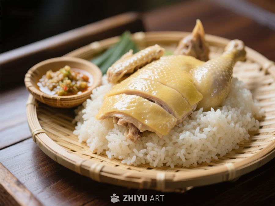 海南鸡饭：美味鸡肉配白米饭 152