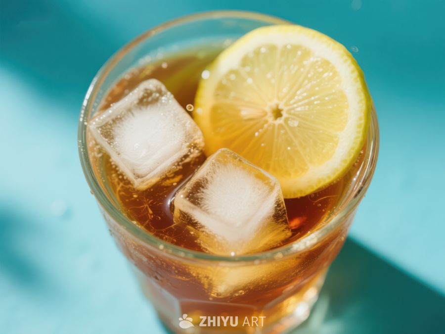 冰爽柠檬茶特写