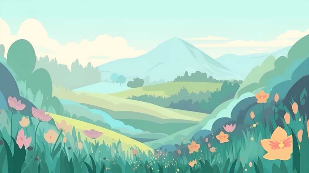 小草花插画夏季