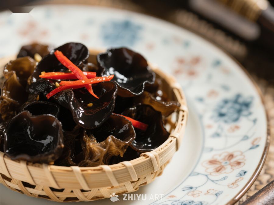 木耳拌红椒，清新美味 1037