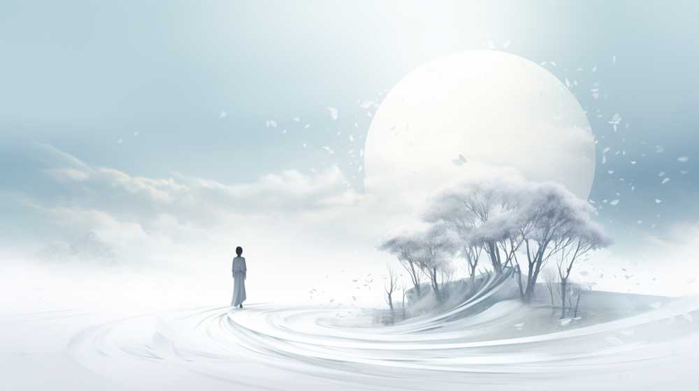 浅白色唯美意境背景图99