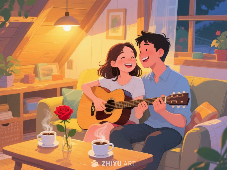 温馨夜晚，吉他伴奏共度时光 827