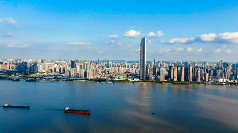 湖北武汉城市建设航拍摄影图 