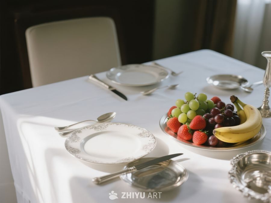 精致餐桌布置与新鲜水果 323