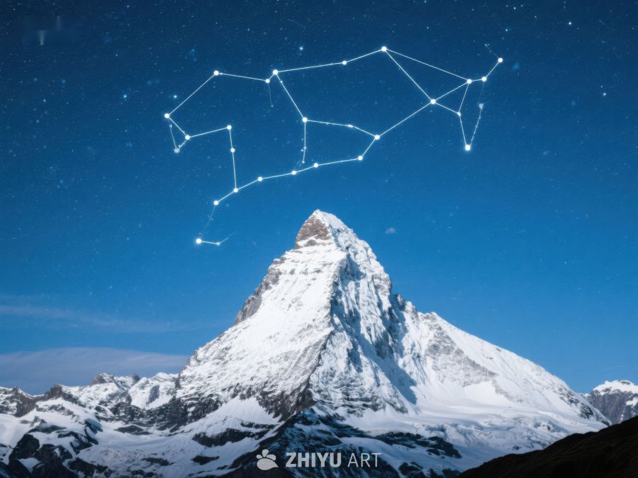 雪山之巅与星空星座 245