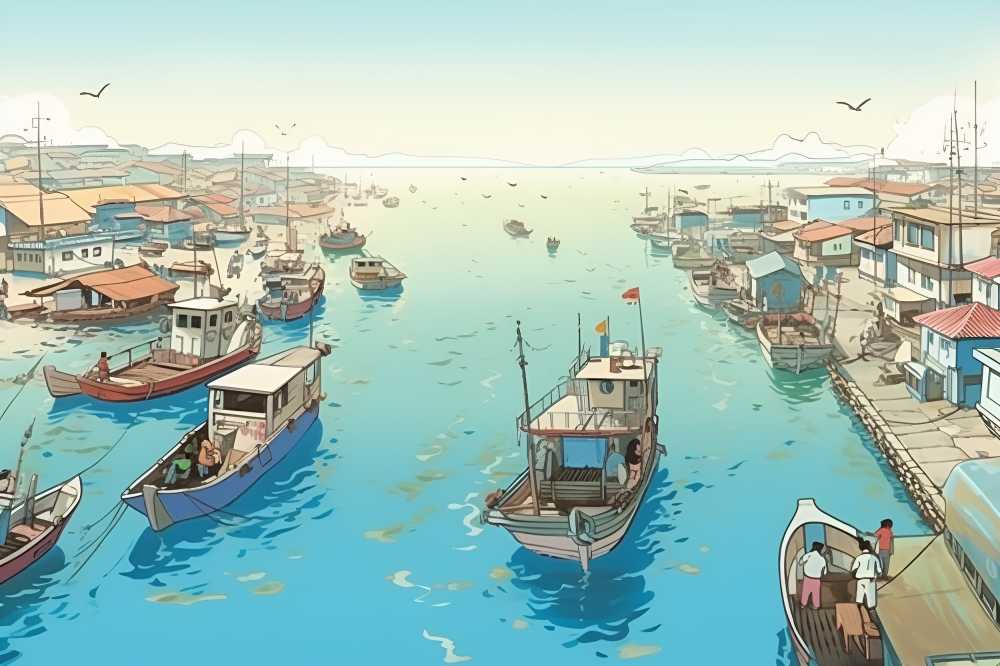 大海船只美景